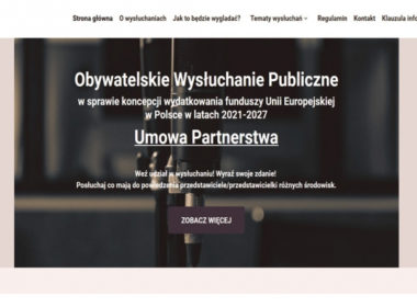 obraz dla wpisu: Obywatelskie Wysłuchanie Publiczne w sprawie koncepcji wydatkowania funduszy Unii Europejskiej w Polsce w latach 2021-2027
